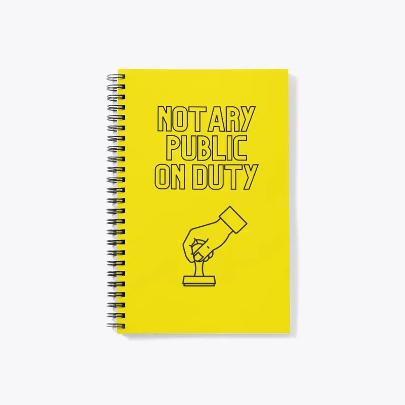 Notary Public On Duty Notebook